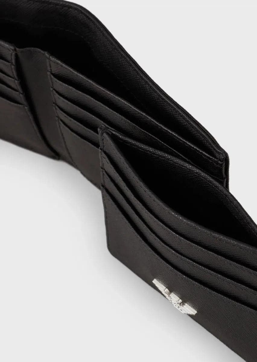 Gift box con portafoglio e portacarte in pelle rigenerata placchetta aquila - Vittorio Citro Boutique