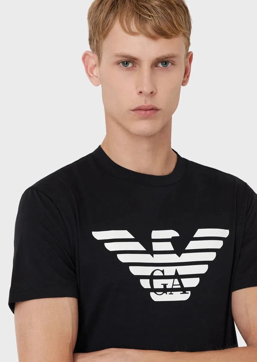 T-shirt in jersey Pima con stampa logo - Vittorio Citro Boutique