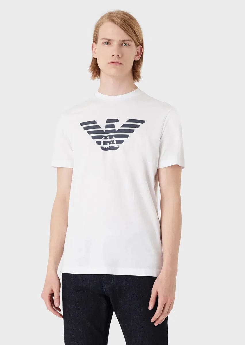 T-shirt in jersey Pima con stampa logo - Vittorio Citro Boutique
