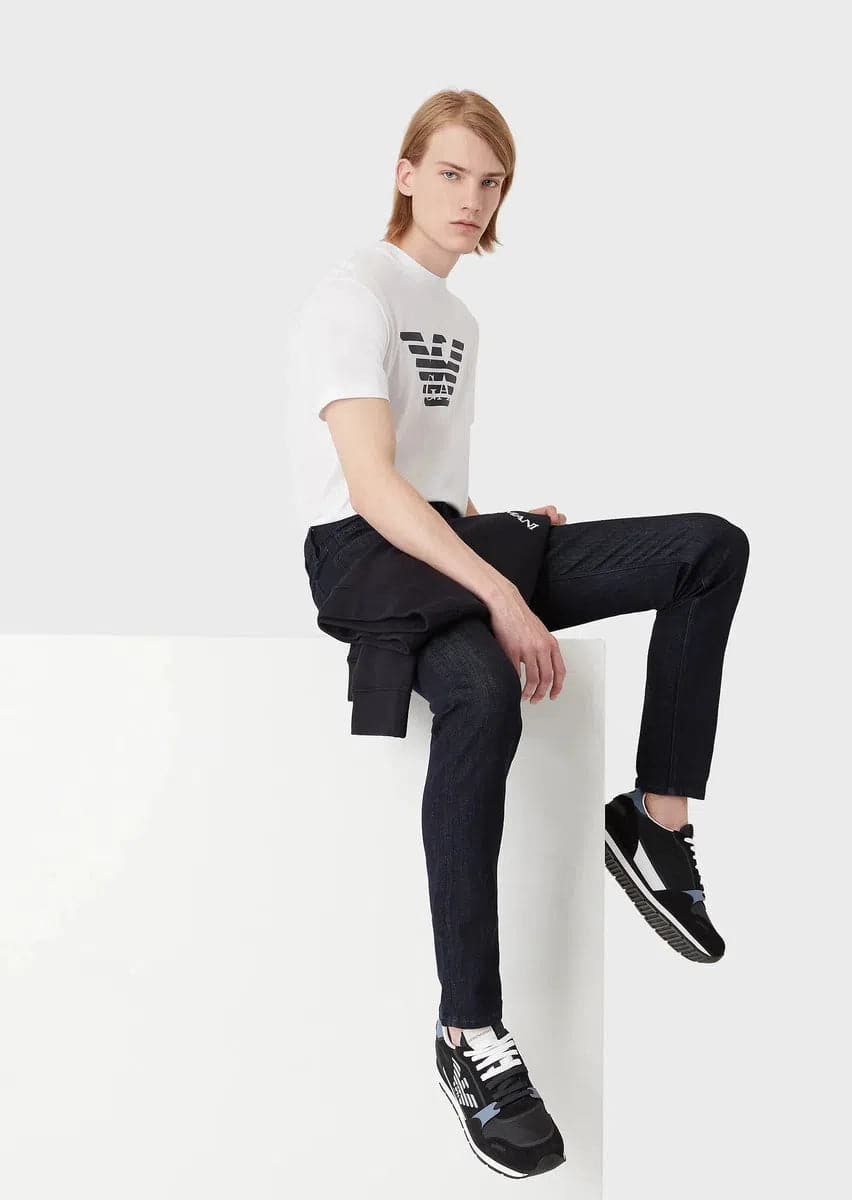 T-shirt in jersey Pima con stampa logo - Vittorio Citro Boutique