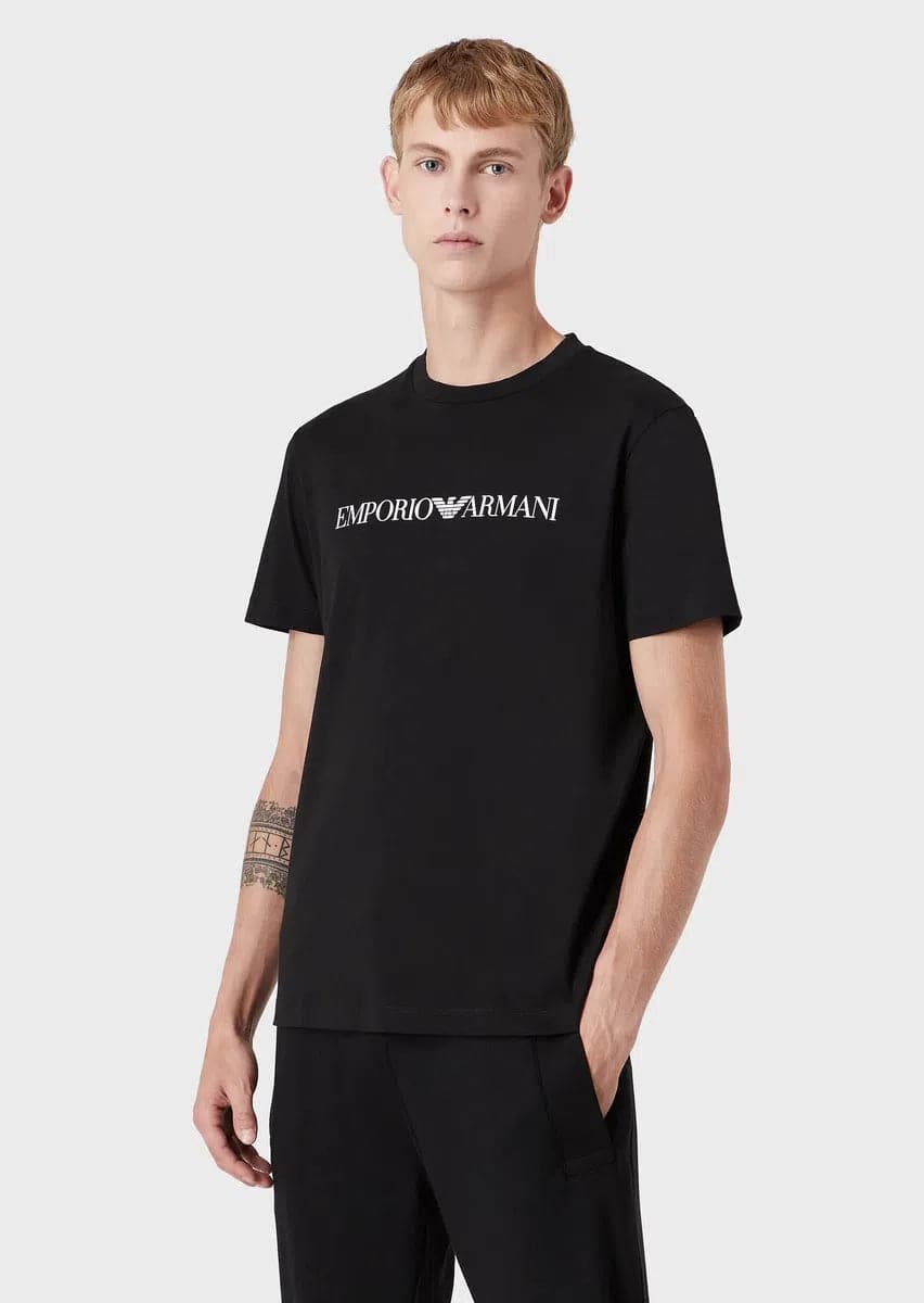 T-shirt in jersey Pima con stampa logo - Vittorio Citro Boutique