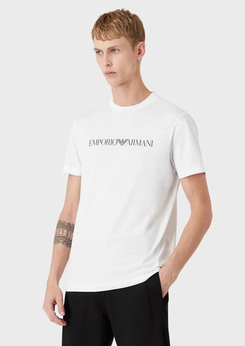 T-shirt in jersey Pima con stampa logo - Vittorio Citro Boutique