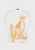 T-shirt loose fit in jersey misto Tencel stampa macaco - Vittorio Citro Boutique