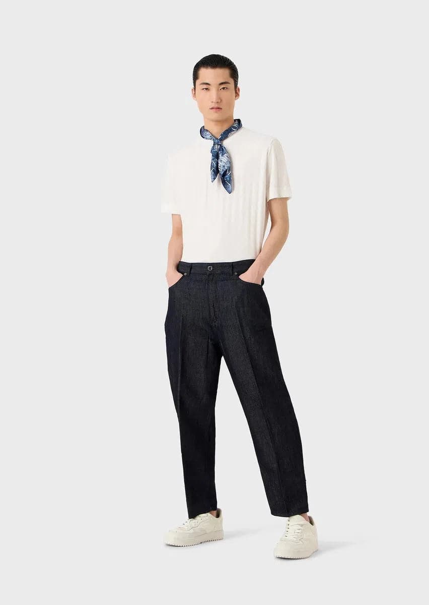 T-shirt in jersey motivo jacquard all over - Vittorio Citro Boutique