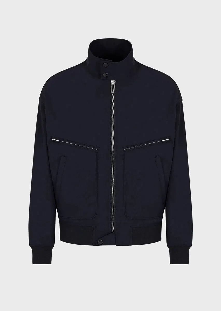 Blouson con zip in nylon tecnico bi-stretch water repellent - Vittorio Citro Boutique
