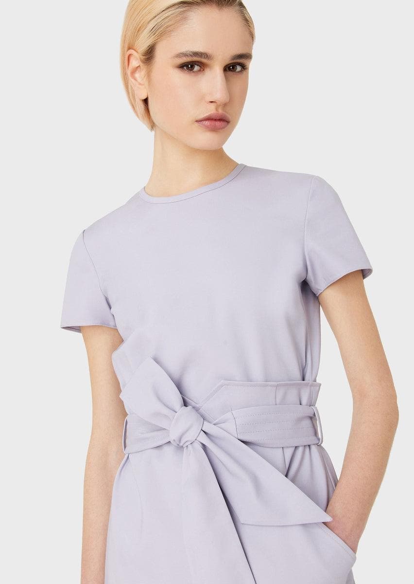 Abito effetto due pezzi in cotone stretch couture - Vittorio Citro Boutique